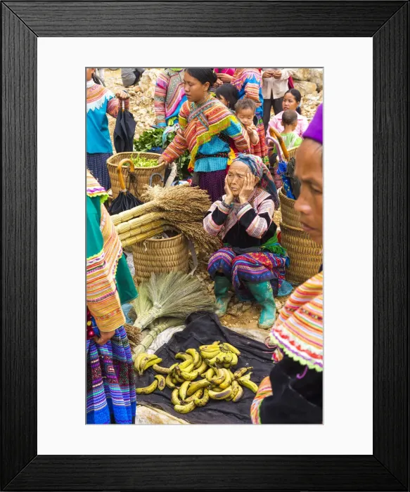 Framed Print : Flower Hmong tribes people at market, nr Bac Ha, nr Sapa, Vietnam Framed Print : Flower Hmong tribes people at market, nr Bac Ha, nr Sapa, Vietnam