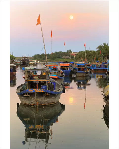 Evening in Hoi An, Thu Bon River, Vietnam