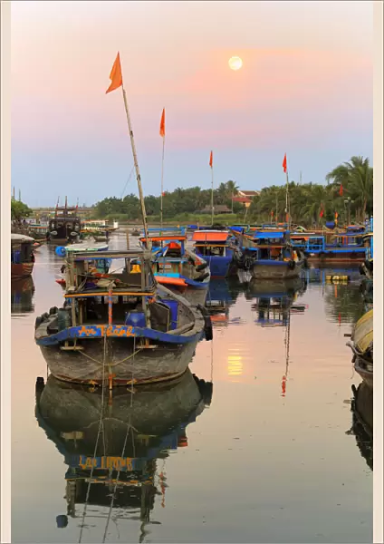 Evening in Hoi An, Thu Bon River, Vietnam