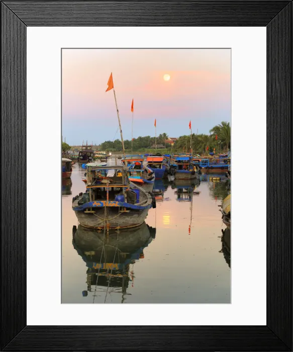 Framed Print : Evening in Hoi An, Thu Bon River, Vietnam Framed Print : Evening in Hoi An, Thu Bon River, Vietnam