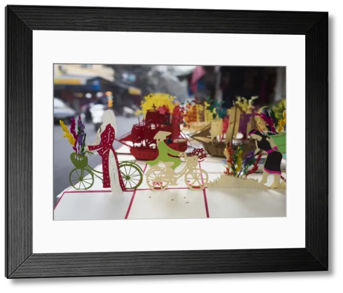 Framed Print : Vietnam, Hanoi, souvenir 3D paper cut out art Framed Print : Vietnam, Hanoi, souvenir 3D paper cut out art