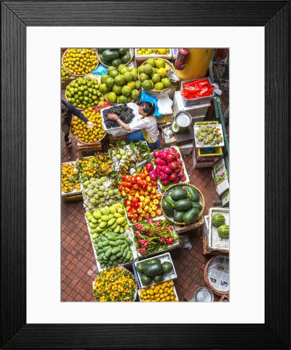 Framed Print : Vegetable market in central hanoi, Vietnam Framed Print : Vegetable market in central hanoi, Vietnam