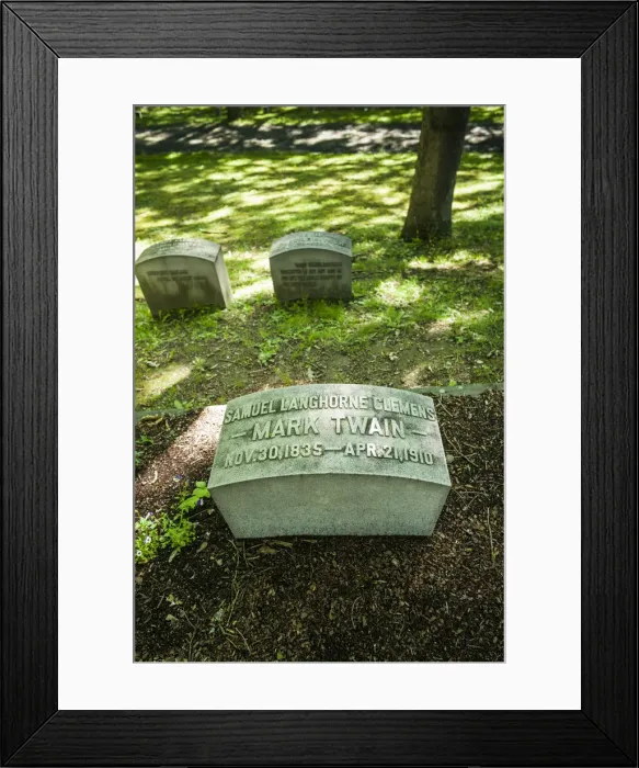 Framed Print : USA, New York, Finger Lakes Region, Elmira, grave of writer Mark Twain Framed Print : USA, New York, Finger Lakes Region, Elmira, grave of writer Mark Twain