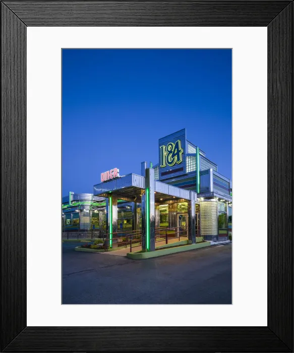 Framed Print : USA, New York, Hudson Valley Region, Fishkill, I-84 Diner Framed Print : USA, New York, Hudson Valley Region, Fishkill, I-84 Diner