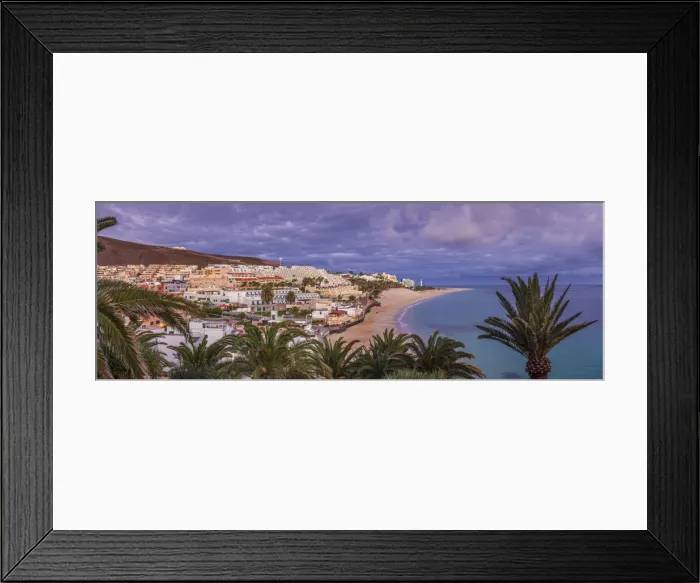 Framed Print : Spain, Canary Islands, Fuerteventura Island, Morro Jable, high angle view of Playa Framed Print : Spain, Canary Islands, Fuerteventura Island, Morro Jable, high angle view of Playa