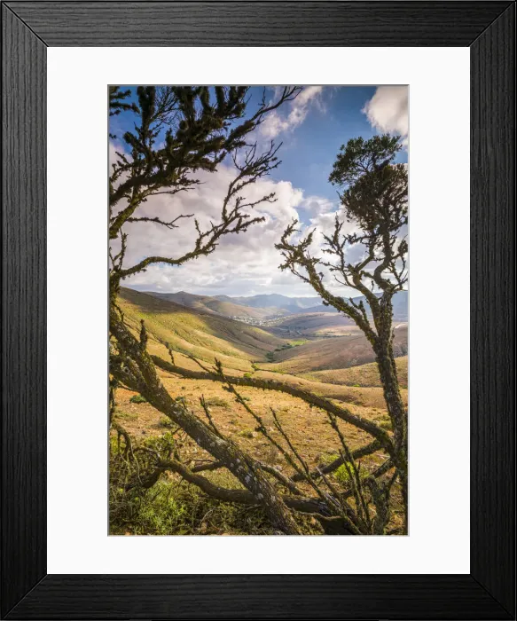 Framed Print : Spain, Canary Islands, Fuerteventura Island, Betancuria, high angle view of mountains Framed Print : Spain, Canary Islands, Fuerteventura Island, Betancuria, high angle view of mountains