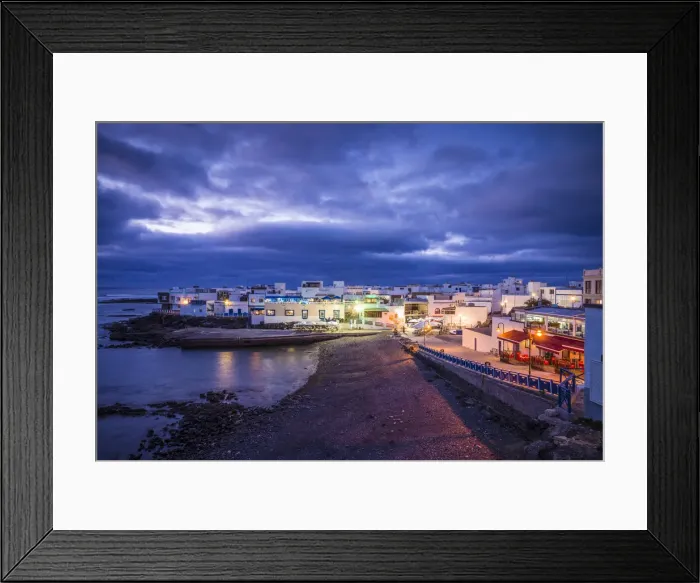 Framed Print : Spain, Canary Islands, Fuerteventura Island, El Cotillo, Fishermans Quarter, high Framed Print : Spain, Canary Islands, Fuerteventura Island, El Cotillo, Fishermans Quarter, high