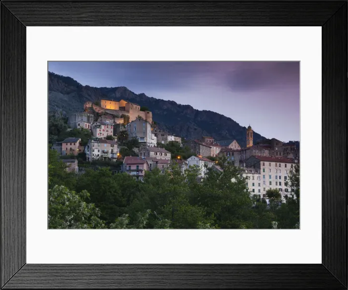 Framed Print : France, Corsica, Haute-Corse Department, Central Mountains Region, Corte, city Framed Print : France, Corsica, Haute-Corse Department, Central Mountains Region, Corte, city