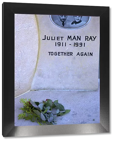Man Ray and Juliet Rays Gravestone, Montparnasse Cemetery, Montparnasse, Paris