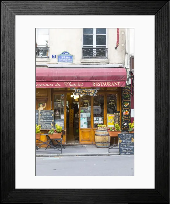 Framed Print : Restaurant, Chatelet, Paris, France Framed Print : Restaurant, Chatelet, Paris, France