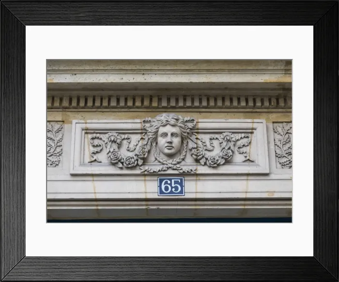 Framed Print : Building detail, Paris, France
