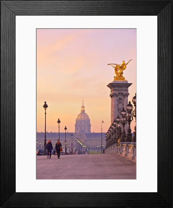 Framed Print : Looking Across The Pont Alexandre III To The Dome Church, Paris, France, Western Europe Framed Print : Looking Across The Pont Alexandre III To The Dome Church, Paris, France, Western Europe