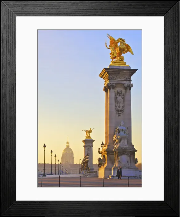 Framed Print : Looking Across The Pont Alexandre III To The Dome Church, Paris, France, Western Europe Framed Print : Looking Across The Pont Alexandre III To The Dome Church, Paris, France, Western Europe