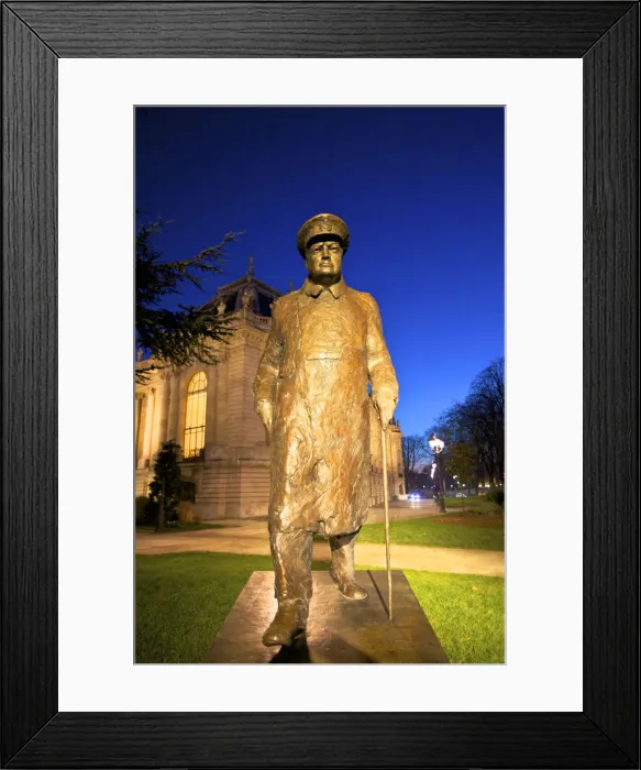 Framed Print : Statue Of Sir Winston Churchill, Paris, France, Western Europe Framed Print : Statue Of Sir Winston Churchill, Paris, France, Western Europe