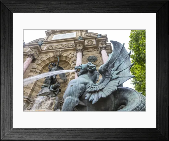 Framed Print : Fountaine St. Michel, Place St. Michel, Rive Gauche, Paris, France Framed Print : Fountaine St. Michel, Place St. Michel, Rive Gauche, Paris, France