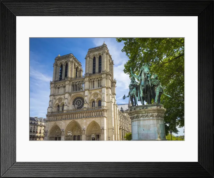 Framed Print : Charlemagne Statue, Notre Dame Cathedral, Paris, France Framed Print : Charlemagne Statue, Notre Dame Cathedral, Paris, France