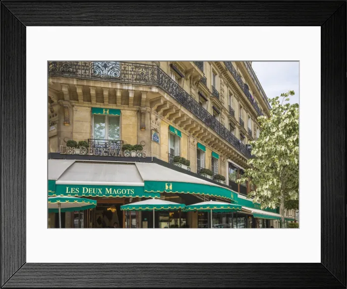 Framed Print : Les Deux Magots, Boulevard St Germain, Rive Gauche, Paris, France Framed Print : Les Deux Magots, Boulevard St Germain, Rive Gauche, Paris, France