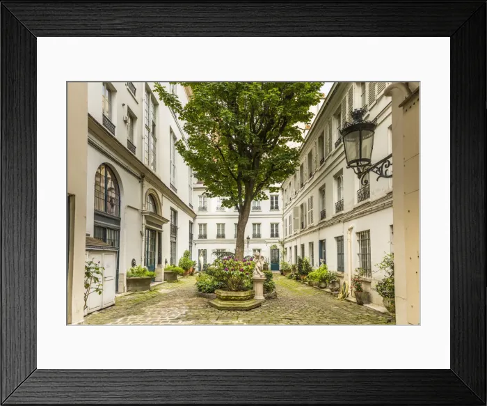 Framed Print : Courtyard of building in the Latin Quarter, Paris, France Framed Print : Courtyard of building in the Latin Quarter, Paris, France
