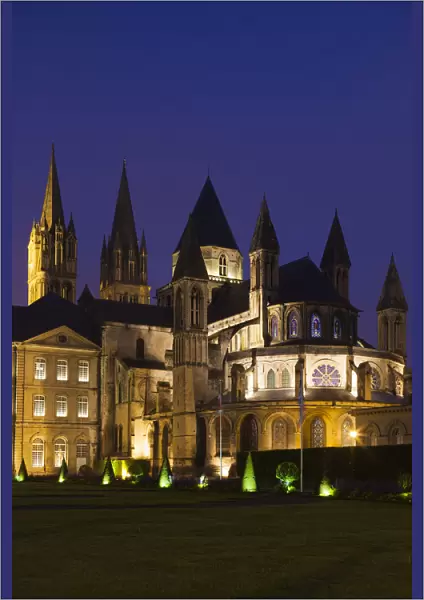 France, Normandy Region, Calvados Department, Caen, Abbaye Aux Hommes abbey and Eglise