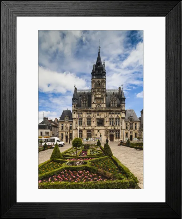 Framed Print : France, Picardy Region, Oise Department, Compiegne, town hall Framed Print : France, Picardy Region, Oise Department, Compiegne, town hall