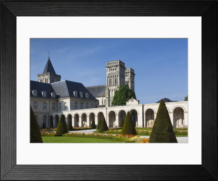 Framed Print : France, Normandy Region, Calvados Department, Caen, Abbaye Aux Dames abbey