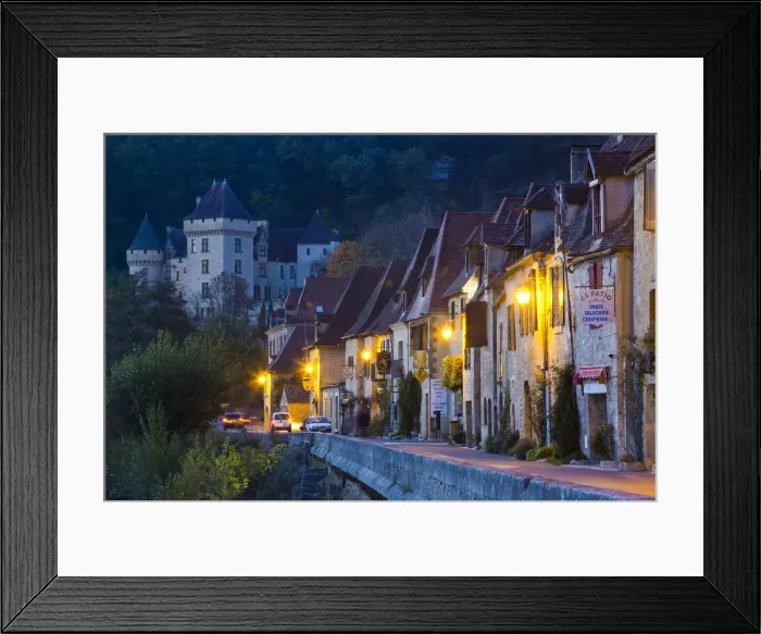 Framed Print : France, Aquitaine Region, Dordogne Department, La Roque Gageac, town on the Dordogne