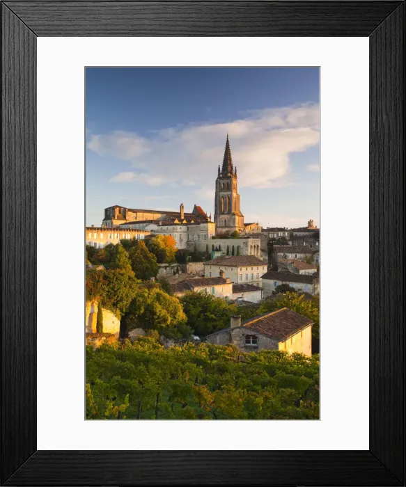 Framed Print : France, Aquitaine Region, Gironde Department, St-Emilion, wine town, town view with Framed Print : France, Aquitaine Region, Gironde Department, St-Emilion, wine town, town view with