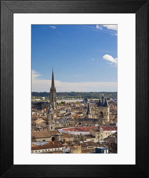 Framed Print : France, Aquitaine Region, Gironde Department, Bordeaux, city overview with Eglise Framed Print : France, Aquitaine Region, Gironde Department, Bordeaux, city overview with Eglise