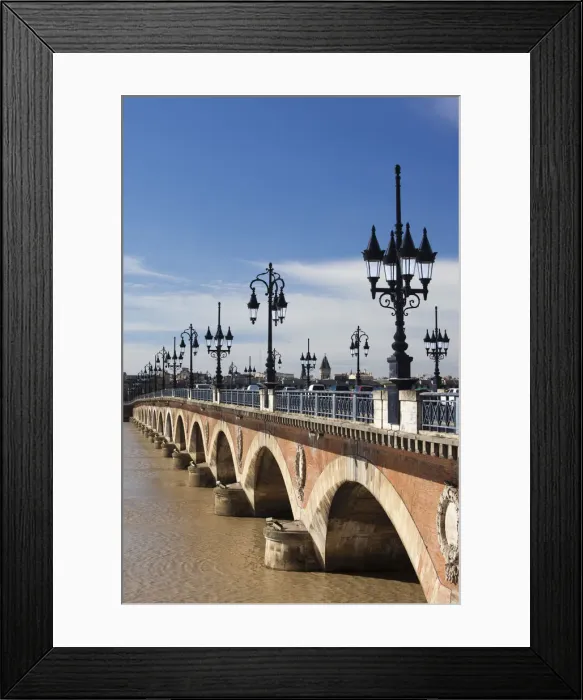 Framed Print : France, Aquitaine Region, Gironde Department, Bordeaux, Pont de Pierre bridge, Garonne Framed Print : France, Aquitaine Region, Gironde Department, Bordeaux, Pont de Pierre bridge, Garonne