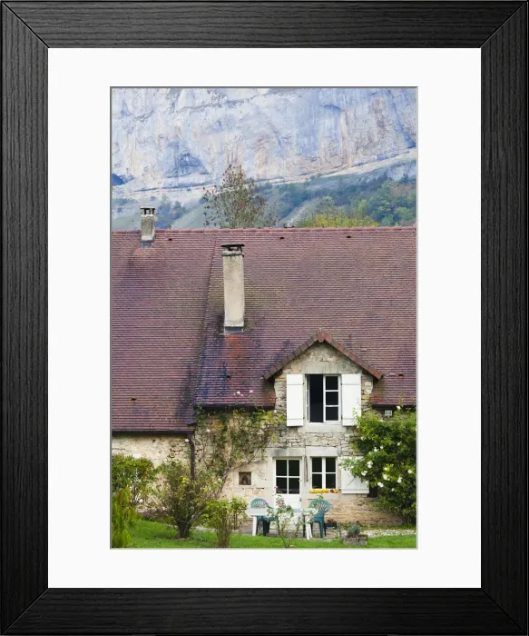 Framed Print : France, Jura Department, Franche-Comte Region, Les Reculees valley area