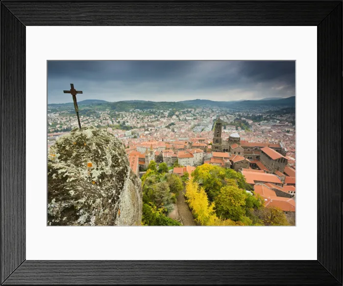 Framed Print : France, Haute-Loire Department, Auvergne Region, Le Puy-en-Velay, Cathedrale Notre-Dame