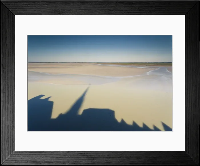 Framed Print : France, Normandy Region, Manche Department, Mont St-Michel, shadow on the bay Framed Print : France, Normandy Region, Manche Department, Mont St-Michel, shadow on the bay