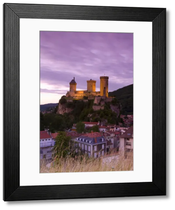 Framed Print : Foix Castle, Foix, Ariege, Pyrenees, France Framed Print : Foix Castle, Foix, Ariege, Pyrenees, France