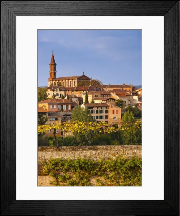 Framed Print : France, Midi-Pyrenees Region, Tarn Department, Albi, view from the Jardin de la Berbie