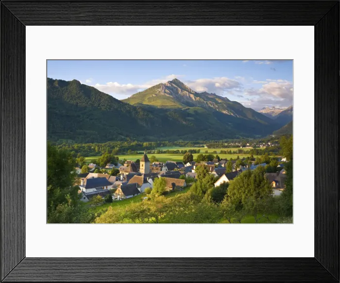 Framed Print : Village d Aucun & Arrens-Marsous, Hautes- Pyrenees, France Framed Print : Village d Aucun & Arrens-Marsous, Hautes- Pyrenees, France
