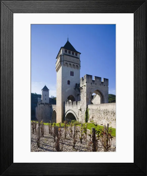 Framed Print : France, Midi-Pyrenees Region, Lot Department, Cahors, Pont Valentre, midieval bridge Framed Print : France, Midi-Pyrenees Region, Lot Department, Cahors, Pont Valentre, midieval bridge