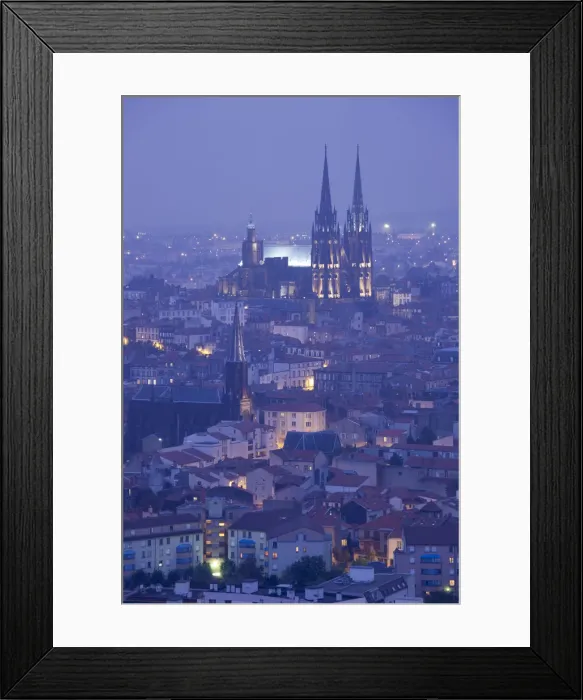 Framed Print : France, Puy-de-Dome Department, Auvergne Region, Clermont-Ferrand, city overview with Framed Print : France, Puy-de-Dome Department, Auvergne Region, Clermont-Ferrand, city overview with
