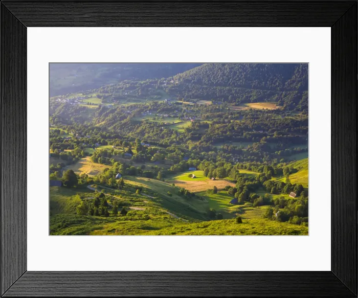 Framed Print : Valley Floor at Dawn, Grange sous la neige, Midi Pyrenees, France Framed Print : Valley Floor at Dawn, Grange sous la neige, Midi Pyrenees, France