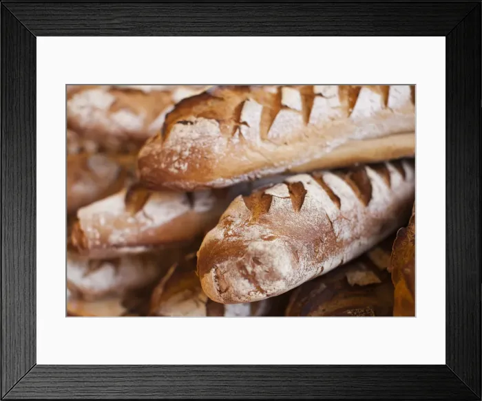 Framed Print : France, Moselle, Lorraine Region, Metz, covered market, artisan bread