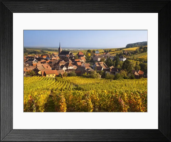 Framed Print : France, Bas-Rhin, Alsace Region, Alasatian Wine Route, Blienschwiller, town overview Framed Print : France, Bas-Rhin, Alsace Region, Alasatian Wine Route, Blienschwiller, town overview