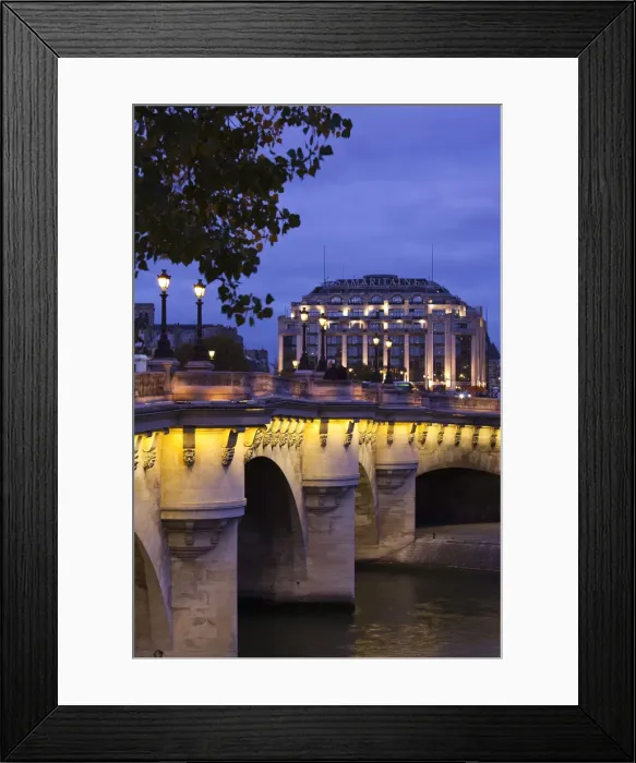 Framed Print : France, Paris, Pont Neuf bridge and Samaritaine department store Framed Print : France, Paris, Pont Neuf bridge and Samaritaine department store