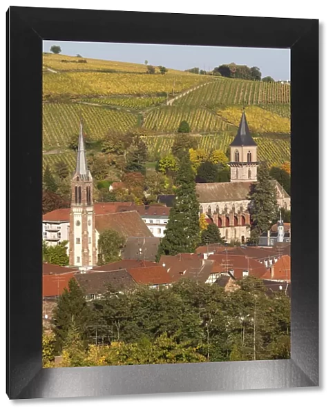 France, Haut-Rhin, Alsace Region, Alasatian Wine Route, Ribeauville, town overview