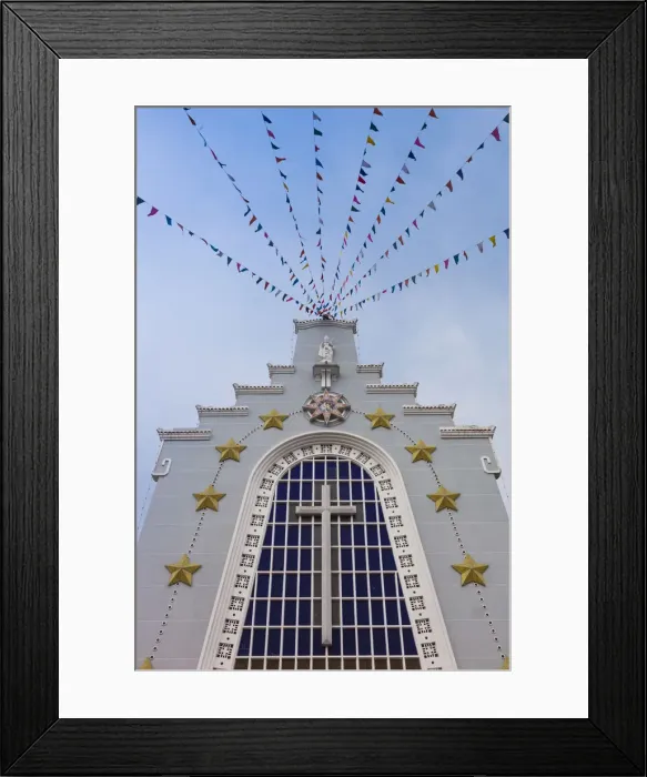 Framed Print : Vietnam, Hue, Redeemer Catholic Church, exterior Framed Print : Vietnam, Hue, Redeemer Catholic Church, exterior