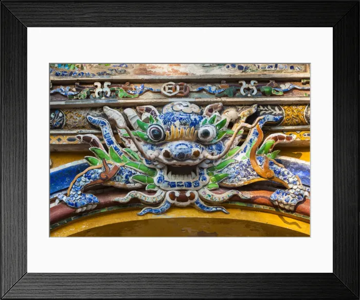 Framed Print : Vietnam, Hue, Hue Imperial City, East Gate, Hien Nhon Gate detail Framed Print : Vietnam, Hue, Hue Imperial City, East Gate, Hien Nhon Gate detail