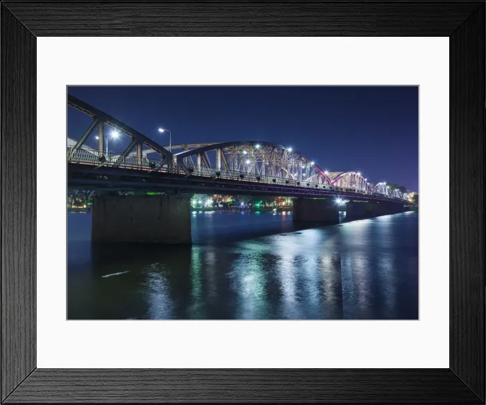 Framed Print : Vietnam, Hue, Truong Tien Bridge, Perfume River, dusk Framed Print : Vietnam, Hue, Truong Tien Bridge, Perfume River, dusk
