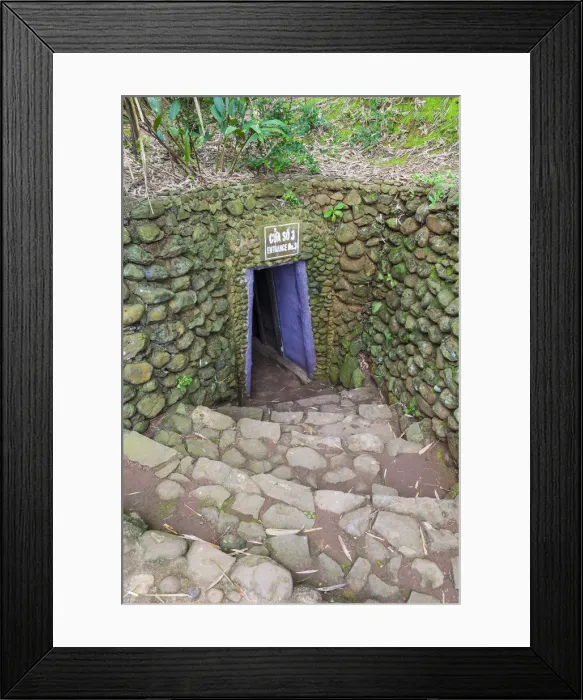 Framed Print : Vietnam, DMZ Area, Quang Binh Province, Vinh Moc Tunnels Complex, former North Vietnamese