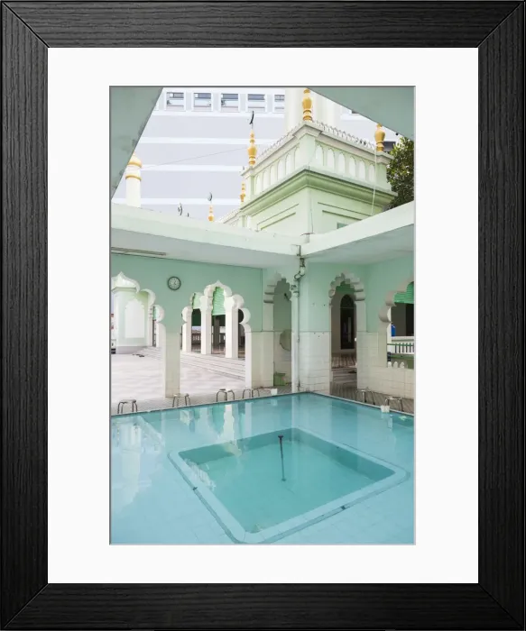 Framed Print : Vietnam, Ho Chi Minh City, Saigon Central Mosque, ablutions pool