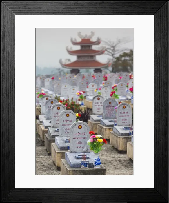 Framed Print : Vietnam, DMZ Area, Quang Tri Province, Cam Lo, North Vietnamese Military cemetery Framed Print : Vietnam, DMZ Area, Quang Tri Province, Cam Lo, North Vietnamese Military cemetery