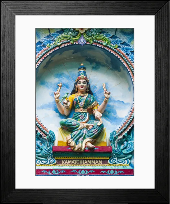 Framed Print : Vietnam, Ho Chi Minh City, Mariamman Hidu Temple, statue of Hindu God Kamatchiamman Framed Print : Vietnam, Ho Chi Minh City, Mariamman Hidu Temple, statue of Hindu God Kamatchiamman