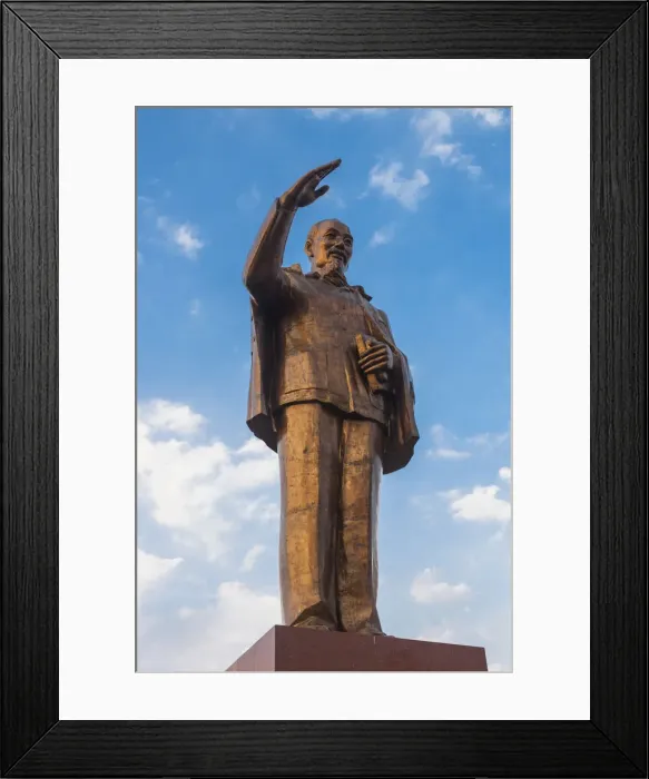 Framed Print : Vietnam, Mekong Delta, Can Tho, riverside statue of Ho Chi Minh Framed Print : Vietnam, Mekong Delta, Can Tho, riverside statue of Ho Chi Minh